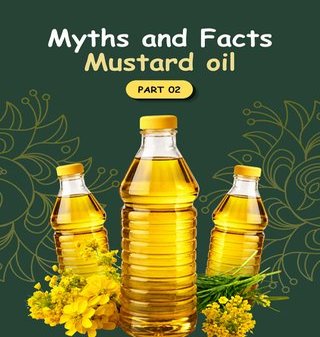 Myths and facts carousel about mustard oil