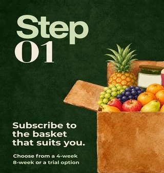 Launch post for a fruit and vegetable subscription basket